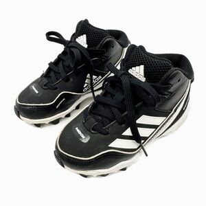 Adidas Icon Baseball Cleats Kids Size 10K Black White